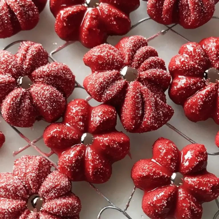 Red Velvet Spritz Cookies