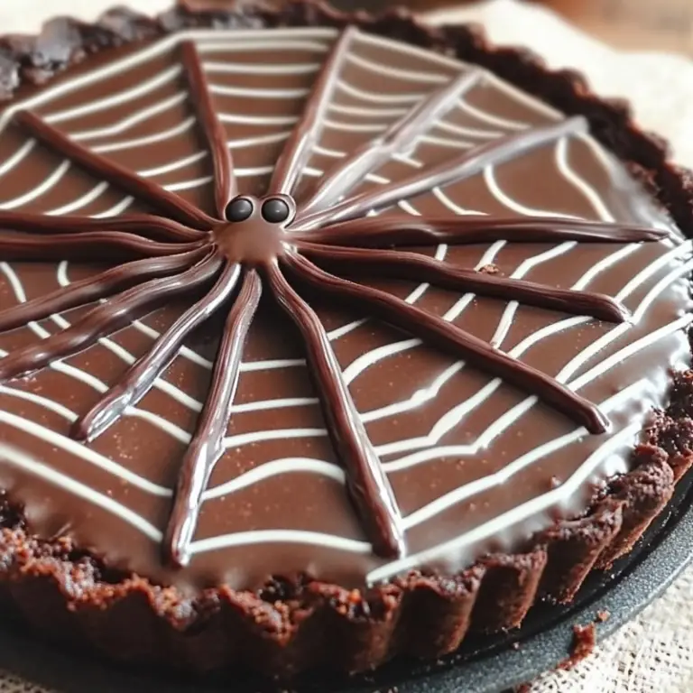 Spiderweb Chocolate Tart