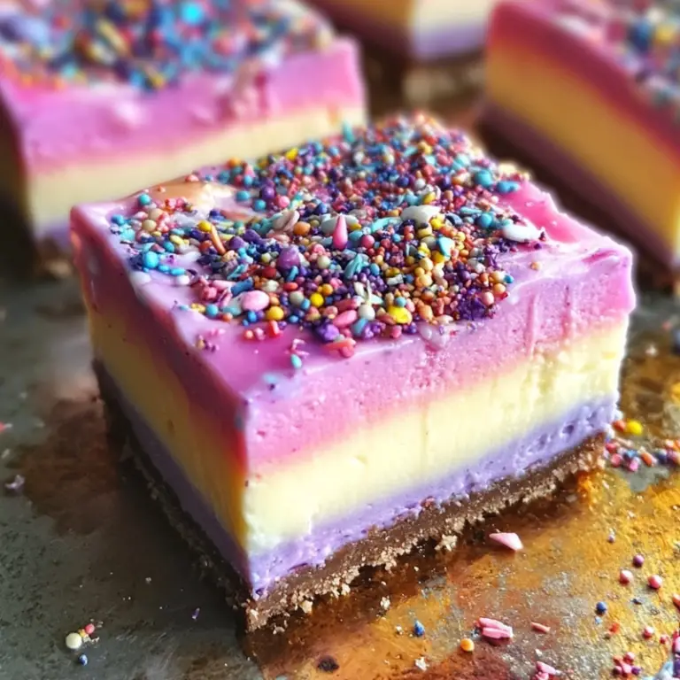 Unicorn Cheesecake Bars