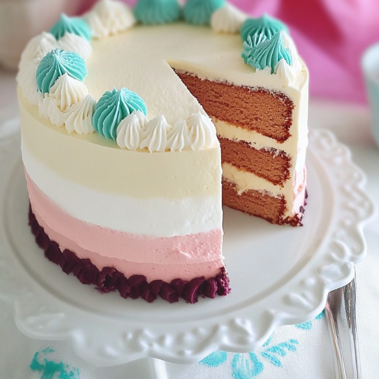 Vanilla Ombre Delight Cake
