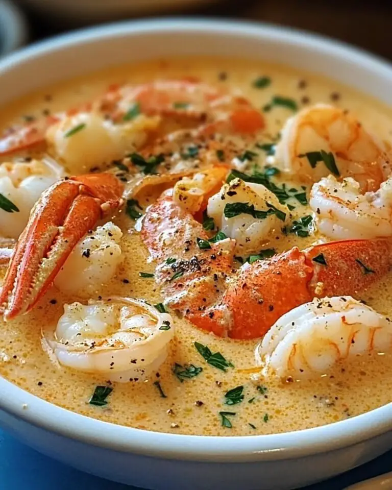 Decadent Seafood Bisque with Crab, Shrimp, and Lobster