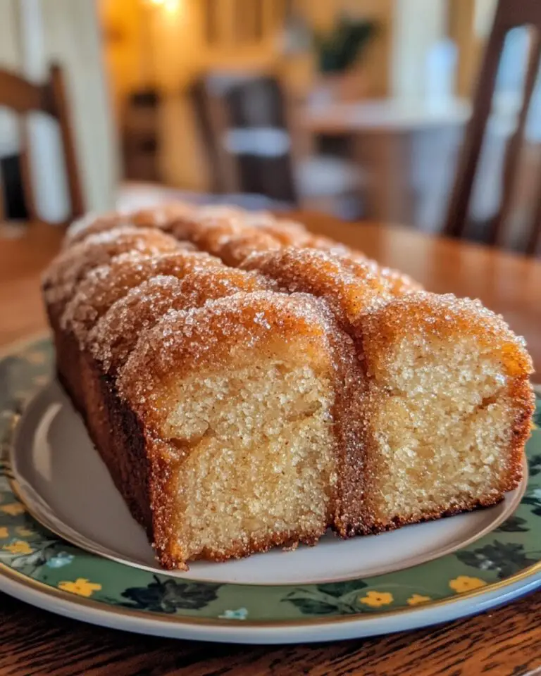 Spiced Apple Cider Donut Loaf with a Cinnamon Sugar Crust
