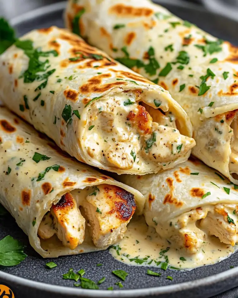 Flavor-Packed Creamy Garlic Chicken Wraps