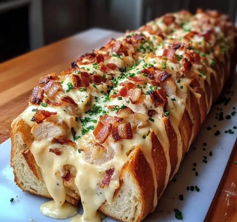 Stuffed Chicken Bacon Chive Bread Loaf: A Cheesy, Savory Delight!