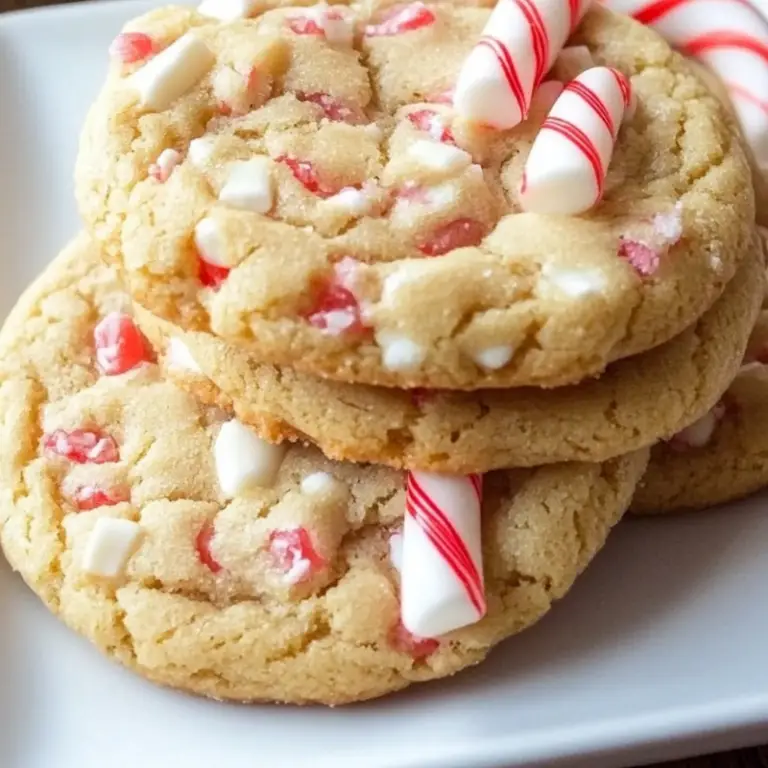 White Chocolate Candy Cane Cookies