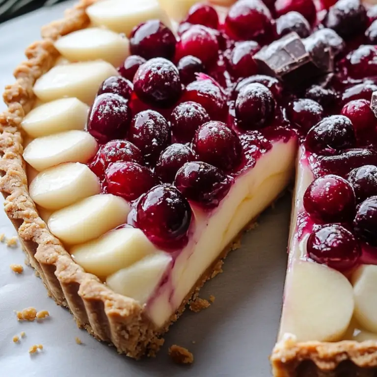 White Chocolate Cranberry Apple Tart
