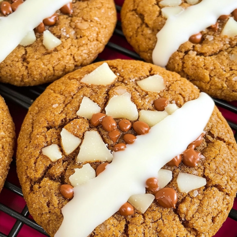 White Chocolate Pumpkin Spice Ginger Cookies