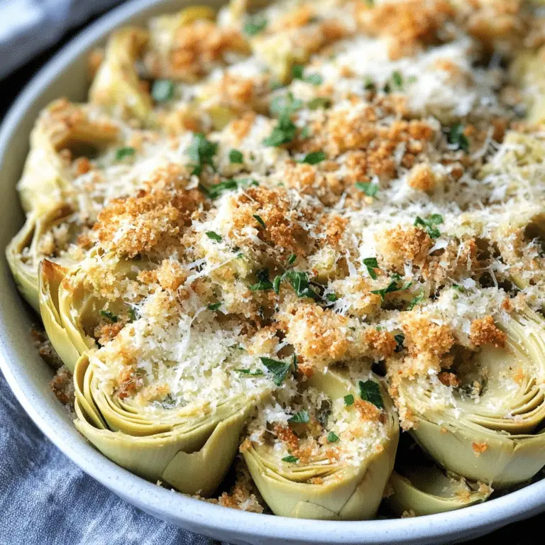 Canned Artichoke Hearts with Parmesan Breadcrumb Topping SavorySplash