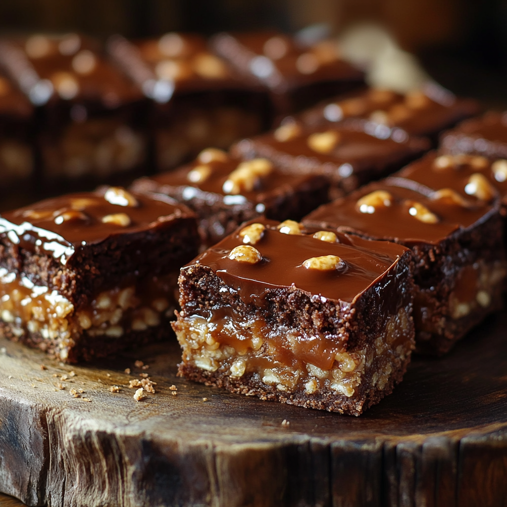 Caramel Krispie Brownies