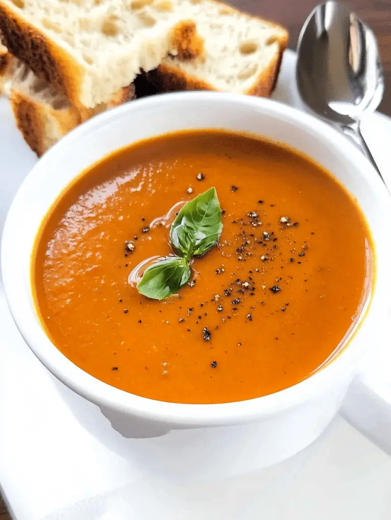 Tomato Basil Soup: A Creamy, Comforting Classic 🍅🌿🍲