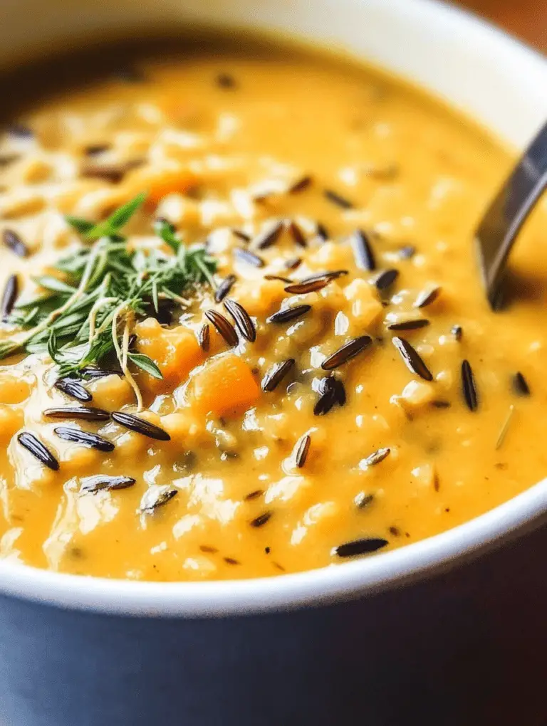 Pumpkin Wild Rice Soup : A Cozy Fall Soup for Chilly Days
