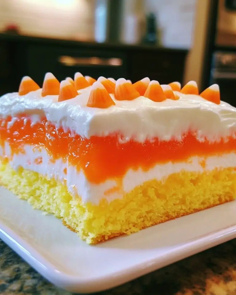 Candy Corn Poke Cake