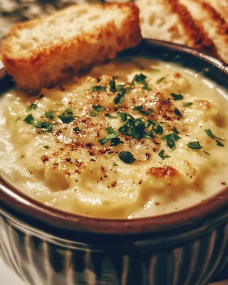 Creamy Cauliflower & Garlic Soup