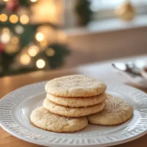 Freshly baked dairy-free sugar cookies on a plate