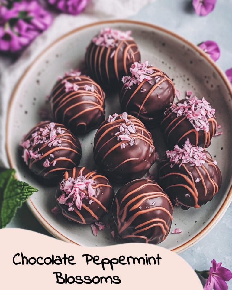 Chocolate Peppermint Blossoms