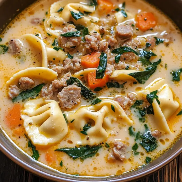 Cozy Sausage Tortellini Soup