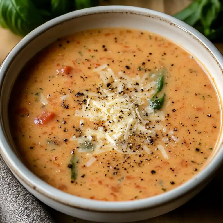 Creamy Tomato Basil Parmesan Soup