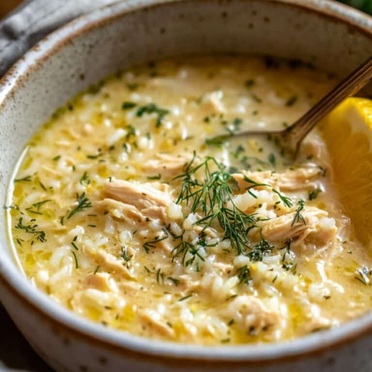 Mediterranean Lemon Chicken Soup: A Creamy, Comforting Bowl of Sunshine