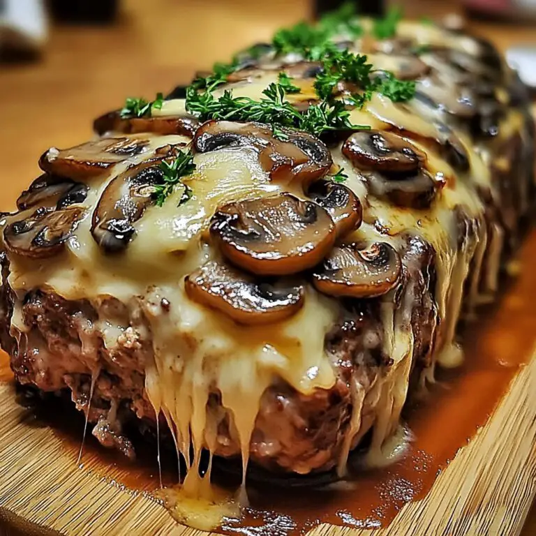 Mushroom Swiss Cheese Meatloaf
