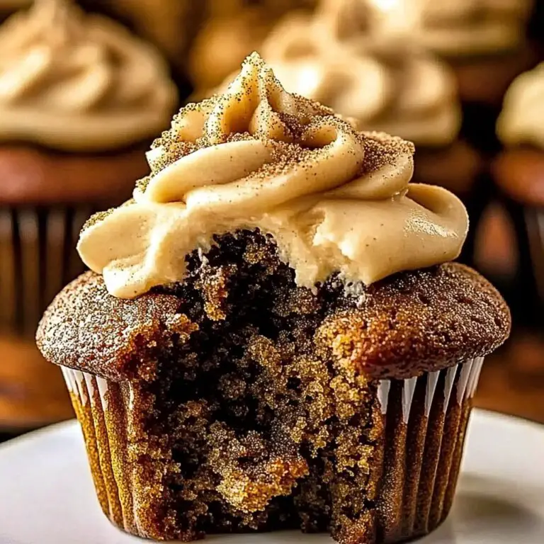 Cozy Gingerbread Cupcakes with Cinnamon Cream Cheese Frosting