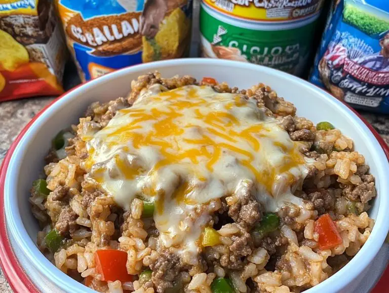 Taco Rice with Queso: A Cozy, Cheesy Comfort Dish! 🌮🧀