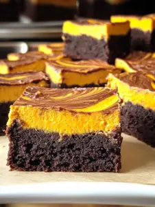Pumpkin Brownies with Swirl dessert