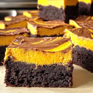 Pumpkin Brownies with Swirl dessert