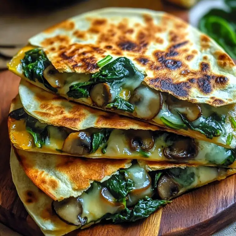 Baked Spinach Mushroom Quesadillas Recipe