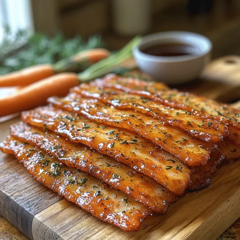 Smoky Sweet Carrot Bacon Strips 🥕✨