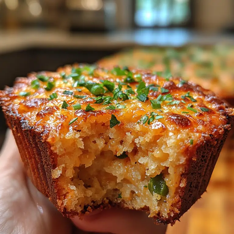 Crispy Golden Buffalo Chicken Jalapeño Cornbread Muffins