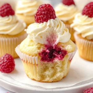 White Chocolate Raspberry Cupcakes