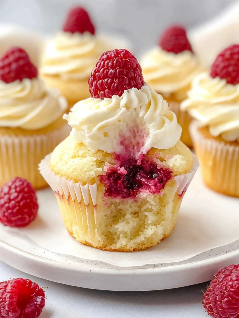 White Chocolate Raspberry Cupcakes