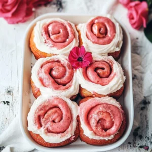 Vegan Pink Cinnamon Rolls