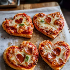 Heart-Shaped Pizzas