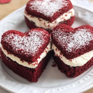 Valentine’s Day Red Velvet Cake Hearts