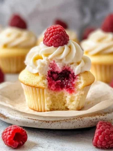 White Chocolate Raspberry Cupcakes