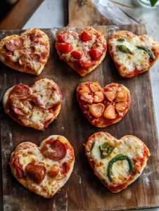 Heart-Shaped Pizzas