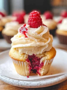 White Chocolate Raspberry Cupcakes