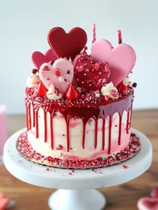 Red and White Cake