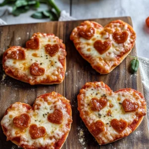 Heart-Shaped Pizzas