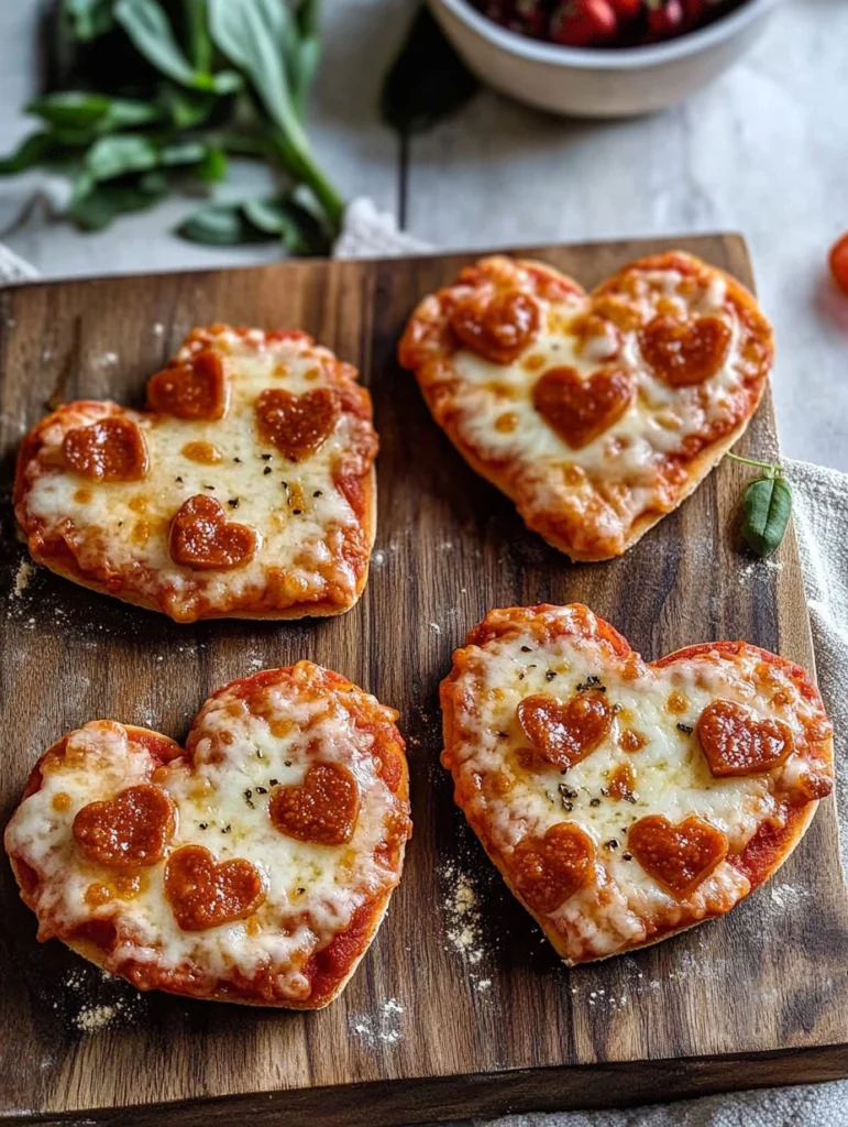 Heart-Shaped Pizzas