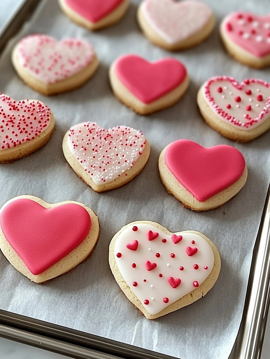 Valentine's Heart-Shaped Sugar Cookies