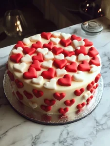 Red and White Valentine’s Day Cake