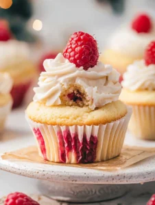 White Chocolate Raspberry Cupcakes