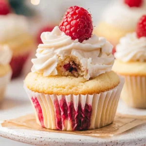 White Chocolate Raspberry Cupcakes