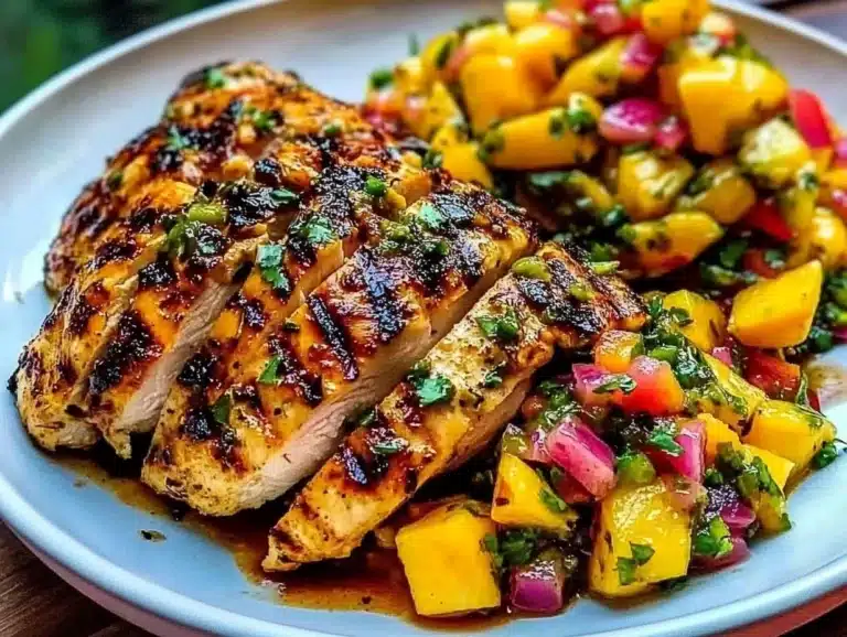 Lemon Ginger Chicken with Pineapple Mango Salsa: A Tropical Fusion Delight