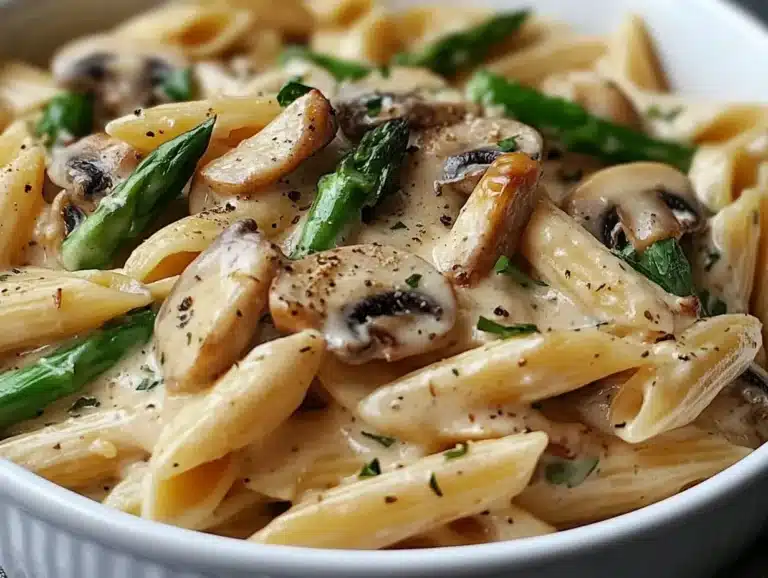 Creamy Mushroom & Asparagus Chicken Penne: A Flavorful Comfort Dish