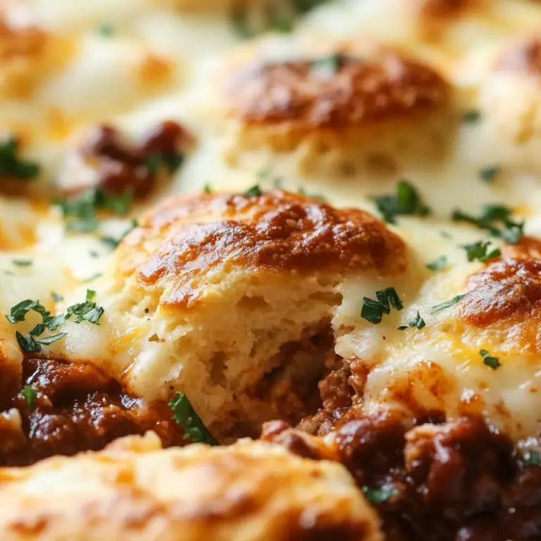 BBQ Chili Cheese Biscuit Casserole
