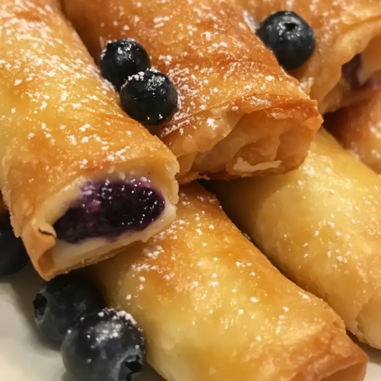Blueberry Cream Cheese Egg Rolls