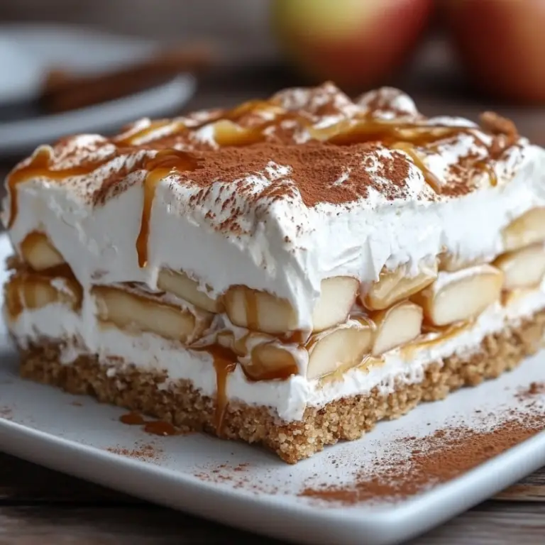 Caramel Apple Golden Oreo Icebox Cake